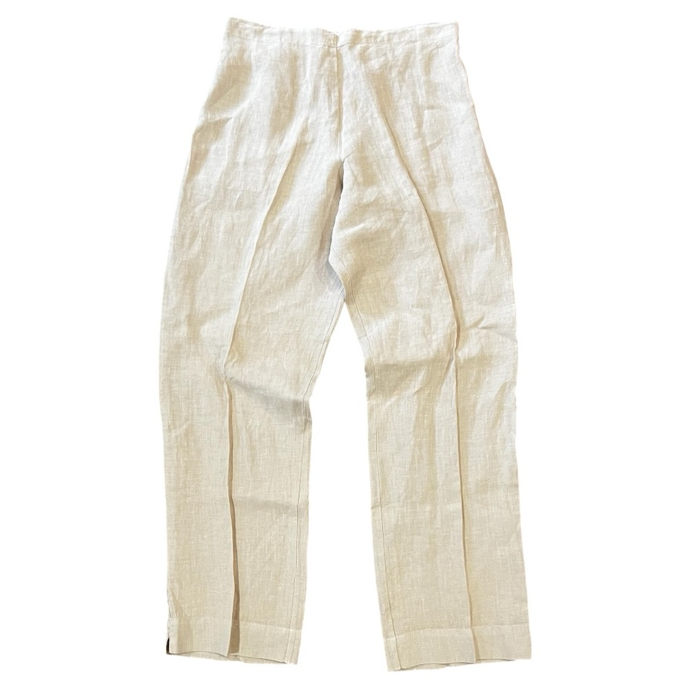 Bryn Walker Natural Pull On Linen Pants Size Medium